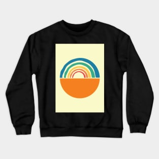 Trendy Abstract Rainbow Minimalist Graphic Illustration Crewneck Sweatshirt